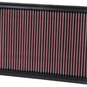 K&N Filters Air Filter, Filtercharger ®, Washable, Red, Cotton Gauze, Panel, 11-1/4 Inch Length X 7-9/16 Inch Width X 1-1/8 Inch Height – 33-2272