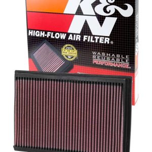 K&N Filters Air Filter, Filtercharger ®, Washable, Red, Cotton Gauze, Panel, 11-1/4 Inch Length X 7-9/16 Inch Width X 1-1/8 Inch Height – 33-2272