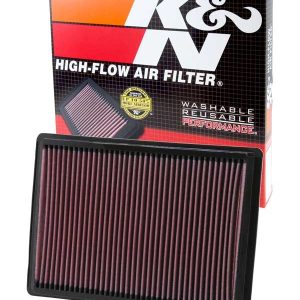 K&N Filters Air Filter, Filtercharger ®, Washable, Red, Cotton Gauze, Panel, 11-7/16 Inch Length X 8-5/16 Inch Width X 1-1/16 Inch Height – 33-2295