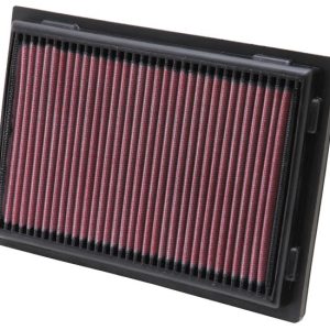 K&N Filters Air Filter, Filtercharger ®, Washable, Red, Cotton Gauze, Panel, 10-1/2 Inch Length X 7-3/16 Inch Width X 1-1/8 Inch Height – 33-2381
