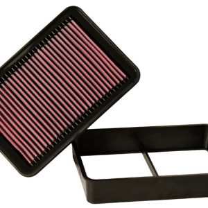 K&N Filters Air Filter, Filtercharger ®, Washable, Red, Cotton Gauze, Panel, 10-5/8 Inch Length X 7-7/16 Inch Width X 1-7/16 Inch Height – 33-2392