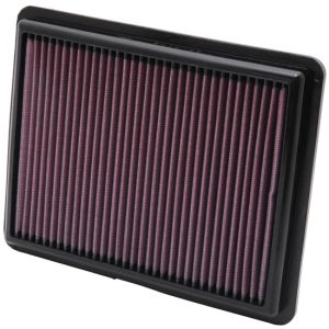 K&N Filters Air Filter, Filtercharger ®, Washable, Red, Cotton Gauze, Panel, 10-1/4 Inch Length X 8 Inch Width X 1 Inch Height – 33-2403