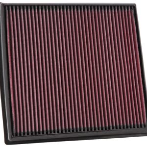 K&N Filters Air Filter, Filtercharger ®, Washable, Red, Cotton Gauze, Panel, 10-3/4 Inch Length X 10-1/4 Inch Width X 1-1/4 Inch Height – 33-2428