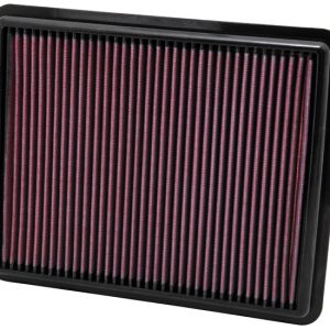K&N Filters Air Filter, Filtercharger ®, Washable, Red, Cotton Gauze, Panel, 11 Inch Length X 9 Inch Width X 1 Inch Height – 33-2448