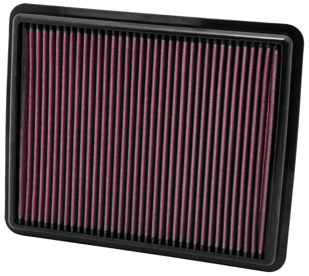 K&N Filters Air Filter, Filtercharger ®, Washable, Red, Cotton Gauze, Panel, 11 Inch Length X 9 Inch Width X 1 Inch Height – 33-2448