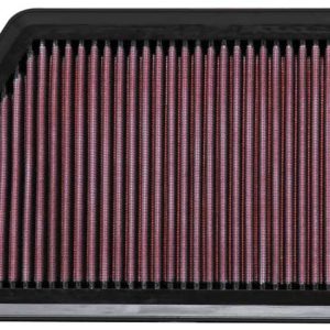K&N Filters Air Filter, Filtercharger ®, Washable, Red, Cotton Gauze, Panel, 10-1/8 Inch Length X 6-1/2 Inch Width X 7/8 Inch Height – 33-2451