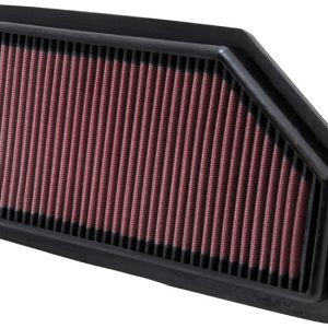 K&N Filters Air Filter, Filtercharger ®, Washable, Red, Cotton Gauze, Panel, 11-7/8 Inch Length X 6.688 Inch Width X 1.063 Inch Height – 33-2461
