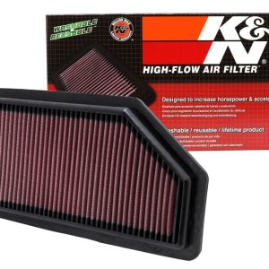 K&N Filters Air Filter, Filtercharger ®, Washable, Red, Cotton Gauze, Panel, 11-7/8 Inch Length X 6.688 Inch Width X 1.063 Inch Height – 33-2461