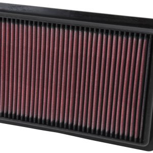 K&N Filters Air Filter, Filtercharger ®, Washable, Red, Cotton Gauze, Panel, 10-3/4 Inch Length X 7-1/8 Inch Width X 1.188 Inch Height – 33-2480