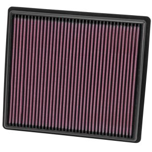 K&N Filters Air Filter, Filtercharger ®, Washable, Red, Cotton Gauze, Panel, 11-1/4 Inch Length X 9-7/8 Inch Width X 1-1/4 Inch Height – 33-2497