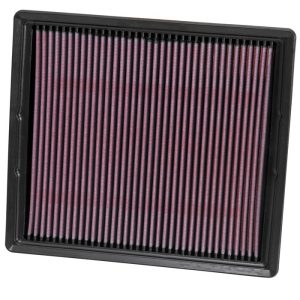 K&N Filters Air Filter, Filtercharger ®, Washable, Red, Cotton Gauze, Panel, 11-1/4 Inch Length X 9-7/8 Inch Width X 1-1/4 Inch Height – 33-2497