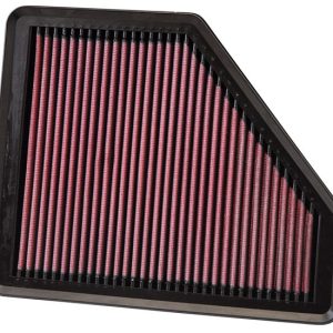 K&N Filters Air Filter, Filtercharger ®, Washable, Red, Cotton Gauze, Panel, 10-1/2 Inch Length X 8-3/4 Inch Width X 1 Inch Height – 33-2958