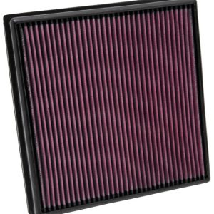 K&N Filters Air Filter, Filtercharger ®, Washable, Red, Cotton Gauze, Panel, 10-1/2 Inch Length X 10.281 Inch Width X 1-1/4 Inch Height – 33-2966