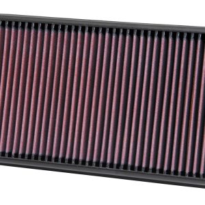 K&N Filters Air Filter, Filtercharger ®, Washable, Red, Cotton Gauze, Panel, 11.563 Inch Length X 7 Inch Width X 1-1/4 Inch Height – 33-3005