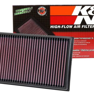 K&N Filters Air Filter, Filtercharger ®, Washable, Red, Cotton Gauze, Panel, 11.563 Inch Length X 7 Inch Width X 1-1/4 Inch Height – 33-3005