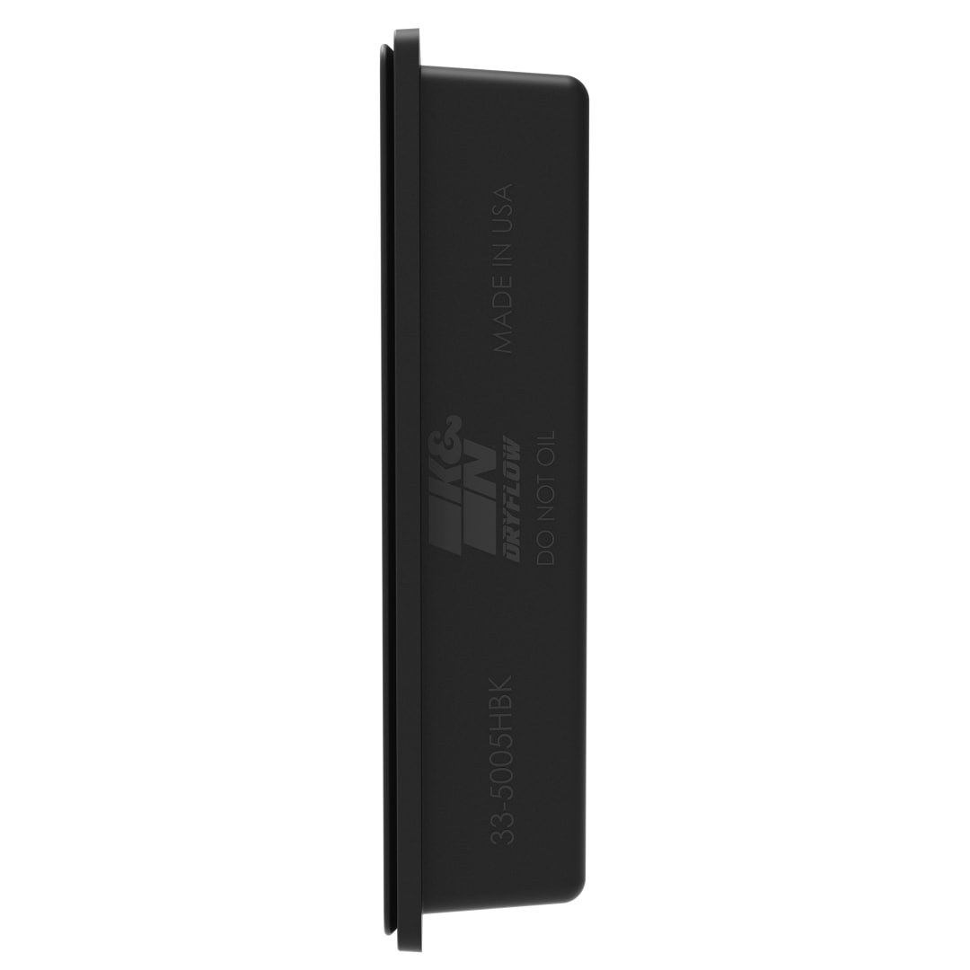 K&N Filters Air Filter, Washable, Black, Non-Woven Synthetic, Panel – 33-5005HBK