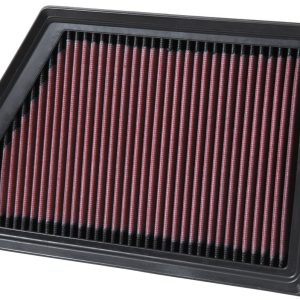 K&N Filters Air Filter, Filter Minder ®, Washable, Red, Cotton Gauze, Panel, 10.563 Inch Length X 7.313 Inch Width X 1-1/4 Inch Height – 33-5009