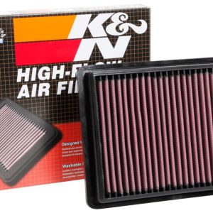 K&N Filters Air Filter, Filtercharger ®, Washable, Red, Cotton Gauze, Panel – 33-5069