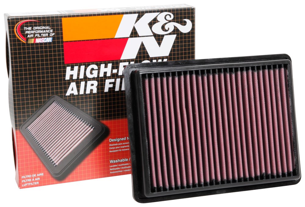 K&N Filters Air Filter, Filtercharger ®, Washable, Red, Cotton Gauze, Panel – 33-5069