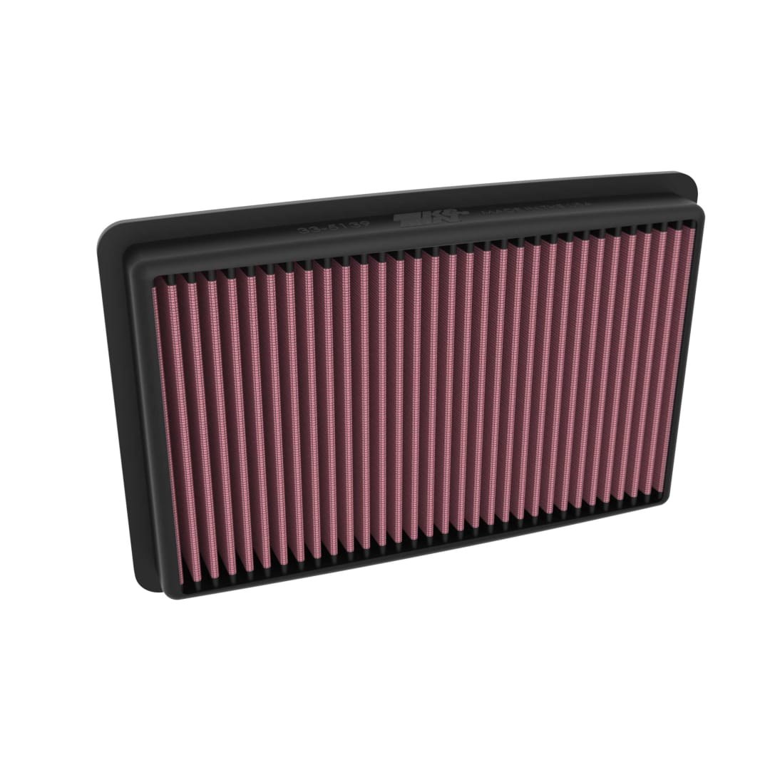 K&N Filters Air Filter, Washable, Red, Cotton Gauze, Panel – 33-5139