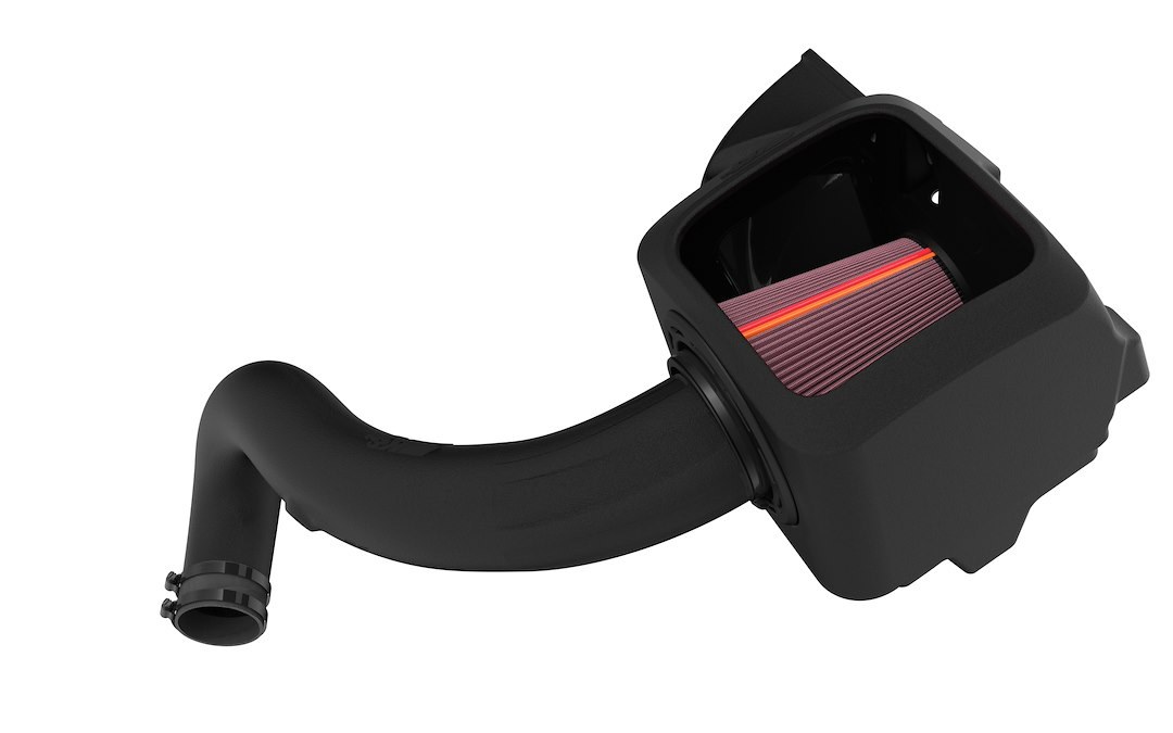 K&N Filters Cold Air Intake, 50 Series GEN3, Black Polyethylene Tube, Red Filter, With Heat Shield – 50-1564