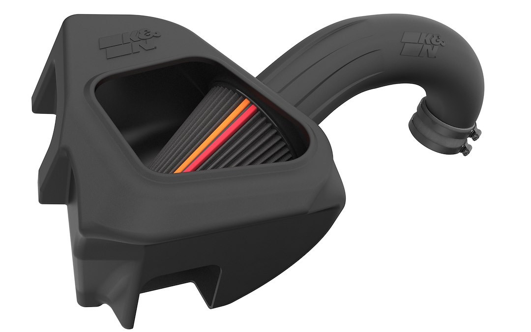 K&N Filters Cold Air Intake, Nextgen, Black Polyethylene Tube, Black Dryflow Filter, With Heat Shield – 50-1578D
