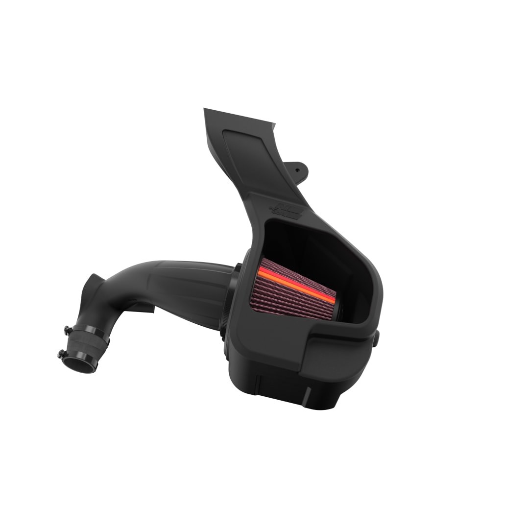 K&N Filters Cold Air Intake, Nextgen, Black Polyethylene Tube, Red Filter, With Heat Shield – 50-2629