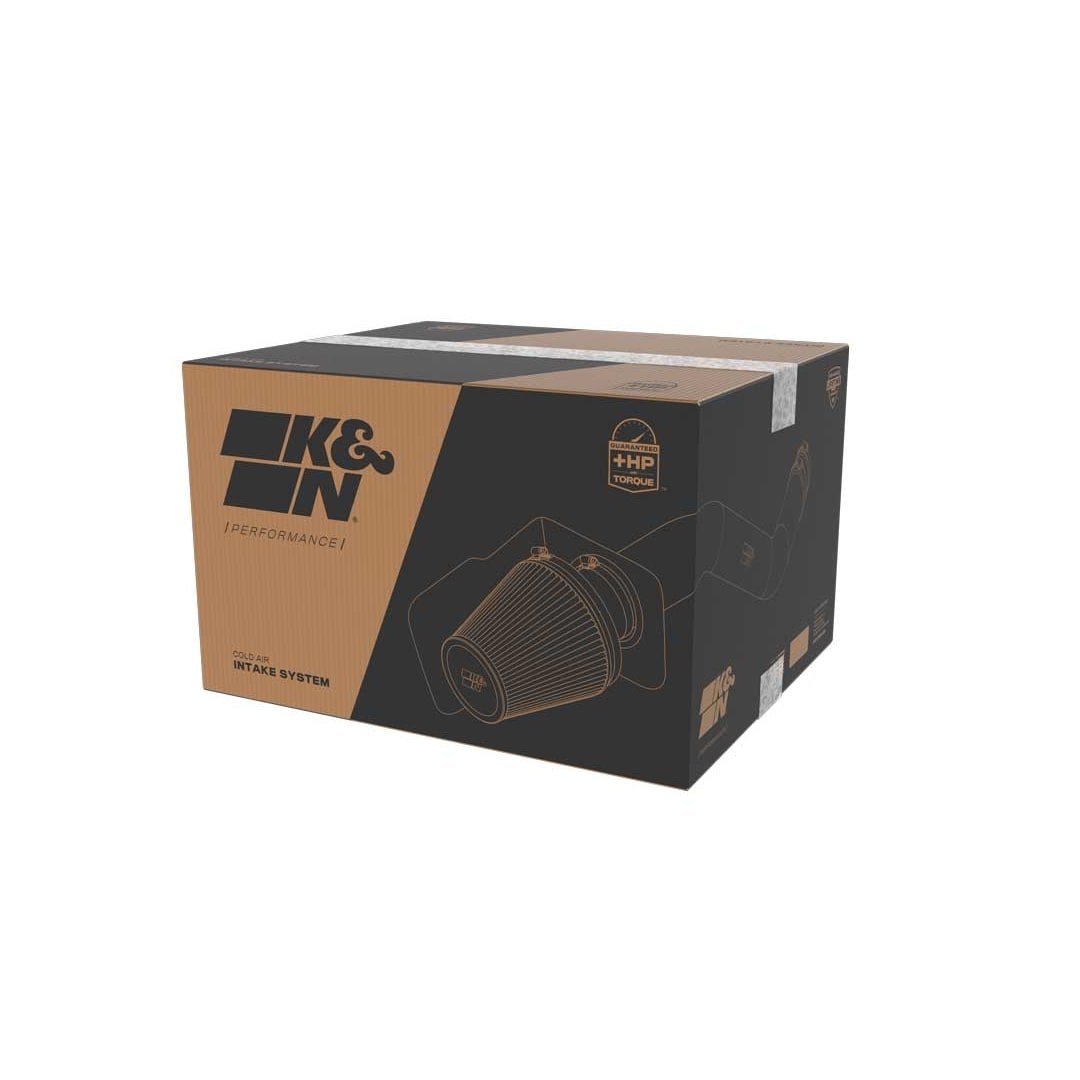K&N Filters Cold Air Intake, Nextgen, Black Polyethylene Tube, Red Filter, With Heat Shield – 50-2629