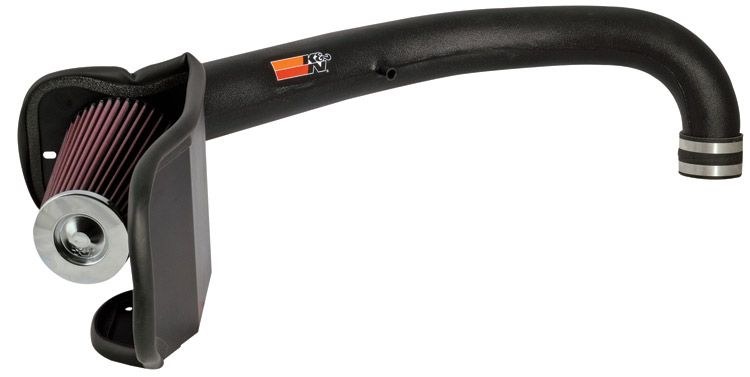 K&N Filters Cold Air Intake, 57 Series Generation II, Black Polyethylene Tube, Red Filter – 57-1514-1