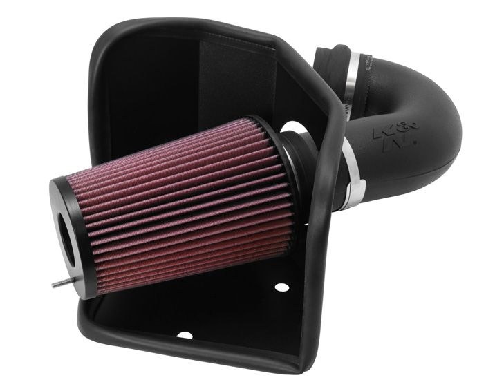 K&N Filters Cold Air Intake, 57 Series Generation II, Black Polyethylene Tube, Red Filter – 57-1525