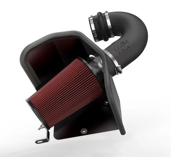 K&N Filters Cold Air Intake, 57 Series Generation II, Black Polyethylene Tube, Red Filter – 57-1525
