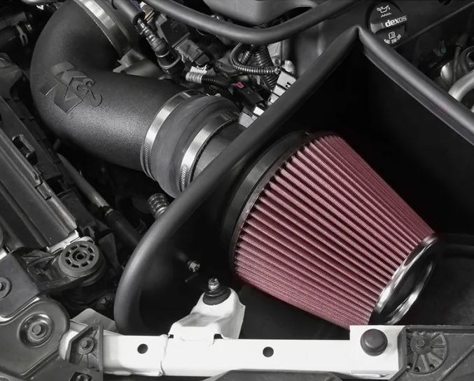 K&N Filters Cold Air Intake, 57 Series Generation II, Black Polyethylene Tube, Red Filter – 57-1525