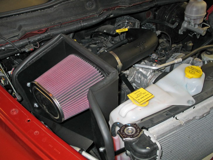 K&N Filters Cold Air Intake, 57 Series Generation II, Black Polyethylene Tube, Red Filter – 57-1529