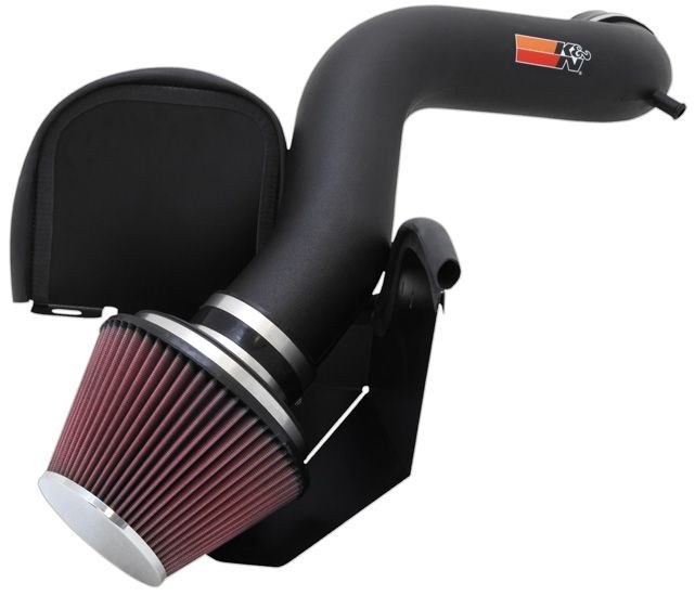 K&N Filters Cold Air Intake, 57 Series Generation II, Black Polyethylene Tube, Red Filter – 57-1539