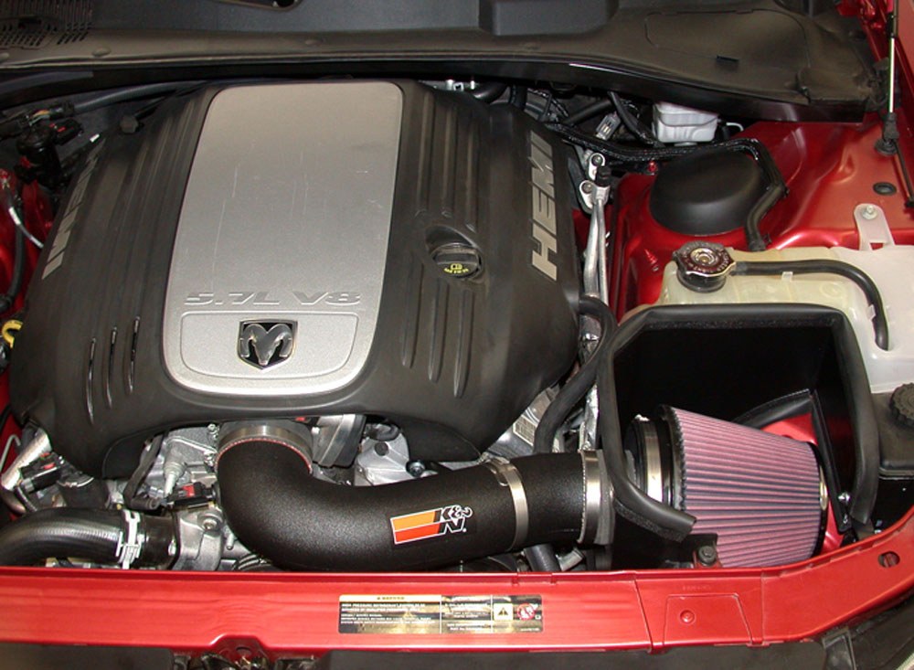 K&N Filters Cold Air Intake, 57 Series Generation II, Black Polyethylene Tube, Red Filter – 57-1542