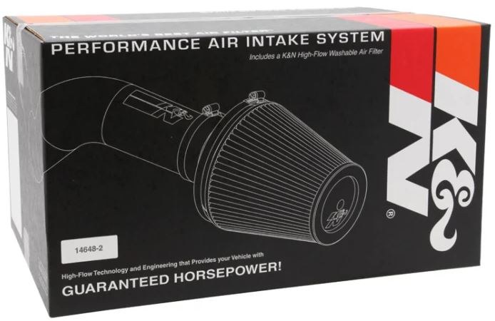 K&N Filters Cold Air Intake, 57 Series Generation II, Black Polyethylene Tube, Red Filter – 57-1553