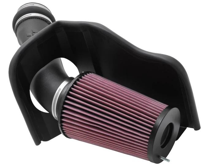 K&N Filters Cold Air Intake, 57 Series Generation II, Black Polyethylene Tube, Red Filter – 57-2530