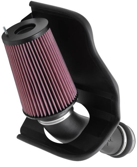 K&N Filters Cold Air Intake, 57 Series Generation II, Black Polyethylene Tube, Red Filter – 57-2530