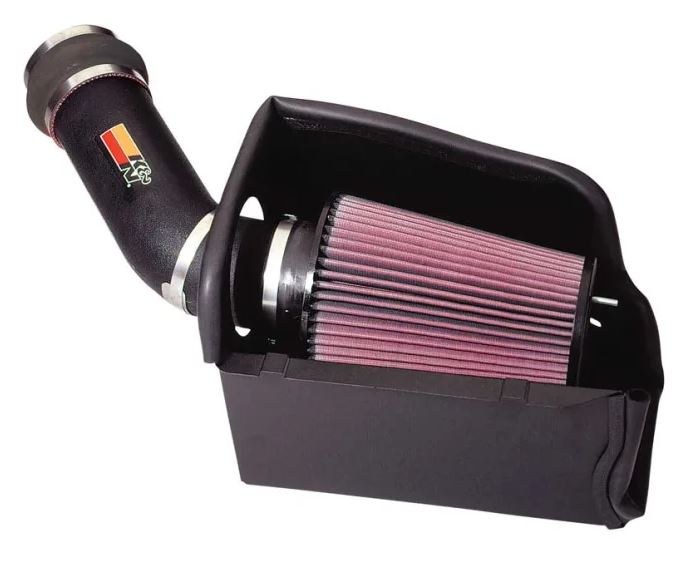 K&N Filters Cold Air Intake, 57 Series Generation II, Black Polyethylene Tube, Red Filter – 57-2531