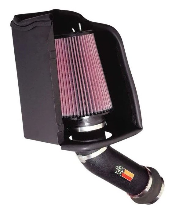 K&N Filters Cold Air Intake, 57 Series Generation II, Black Polyethylene Tube, Red Filter – 57-2531