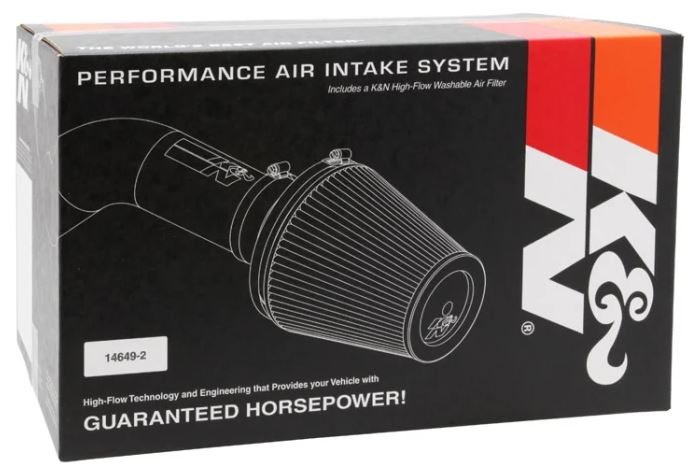 K&N Filters Cold Air Intake, 57 Series Generation II, Black Polyethylene Tube, Red Filter – 57-2531