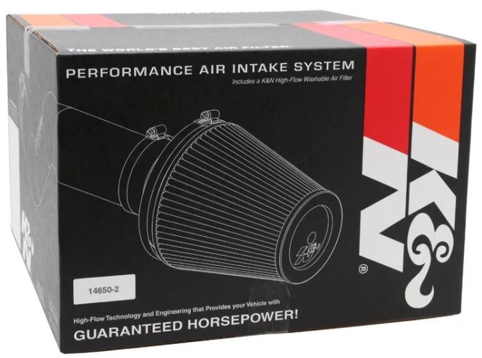 K&N Filters Cold Air Intake, 57 Series Generation II, Black Polyethylene Tube, Red Filter – 57-2546-1