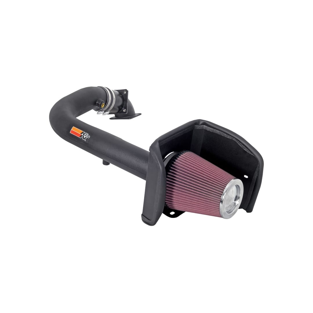 K&N Filters Cold Air Intake, 57 Series Generation II, Black Polyethylene Tube, Red Filter – 57-2556