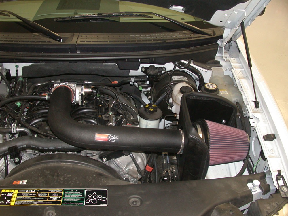 K&N Filters Cold Air Intake, 57 Series Generation II, Black Polyethylene Tube, Red Filter – 57-2556