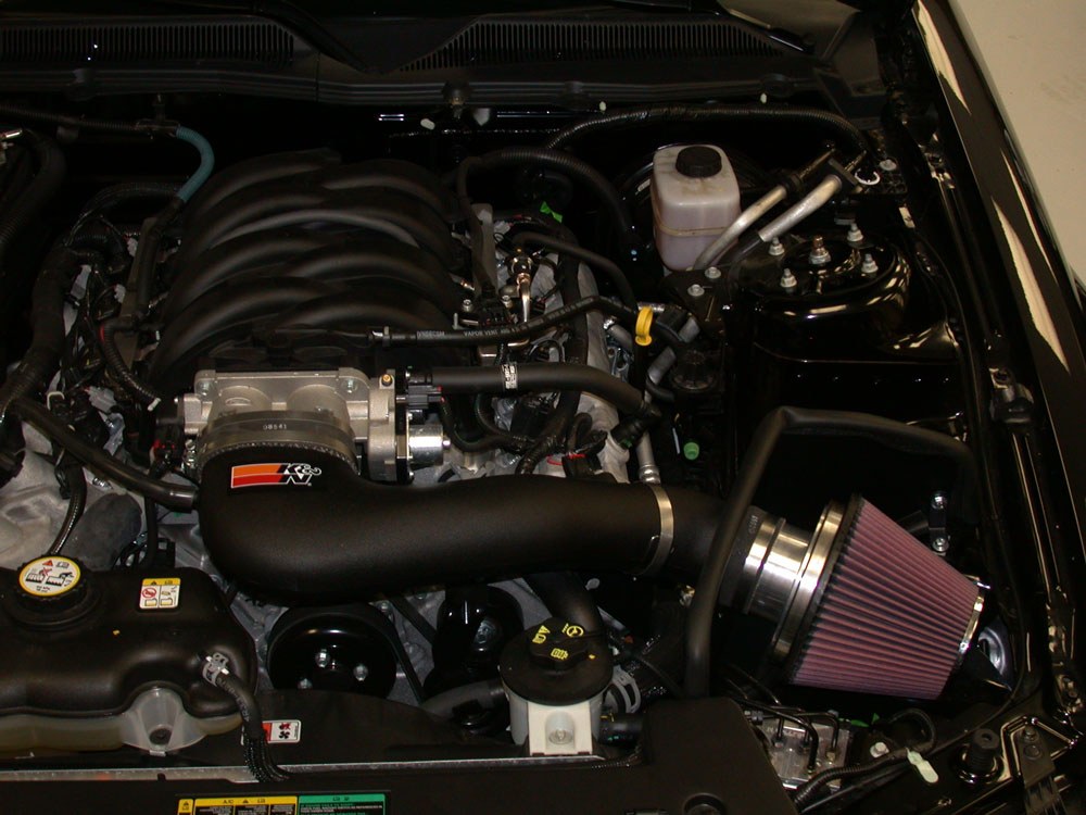 K&N Filters Cold Air Intake, 57 Series Generation II, Black Polyethylene Tube, Red Filter – 57-2565