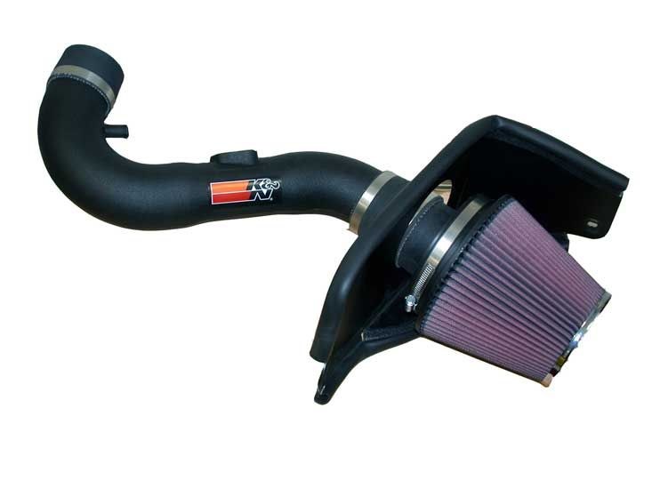 K&N Filters Cold Air Intake, 57 Series Generation II, Black Polyethylene Tube, Red Filter – 57-2566