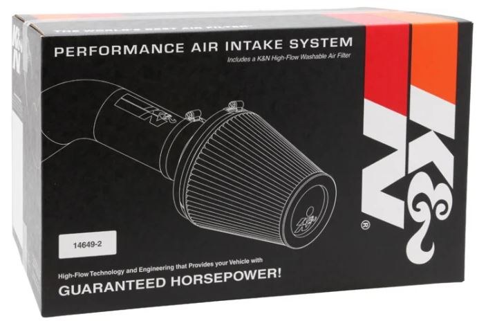 K&N Filters Cold Air Intake, 57 Series Generation II, Black Polyethylene Tube, Red Filter – 57-3010-1