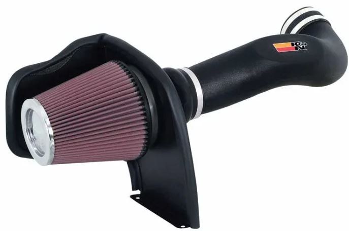 K&N Filters Cold Air Intake, 57 Series Generation II, Black Polyethylene Tube, Red Filter – 57-3050