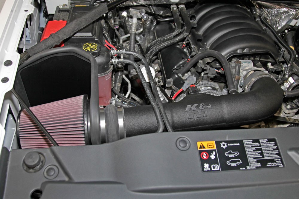 K&N Filters Cold Air Intake, 57 Series Fipk, Black Plastic Tube, Red Filter, With Heat Shield – 57-3082
