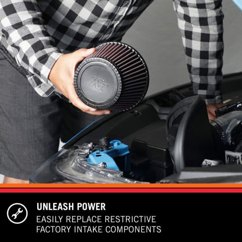 K&N Filters Cold Air Intake, 57 Series Generation II, Black, Plastic, With Reusable Filter – 57S-4001